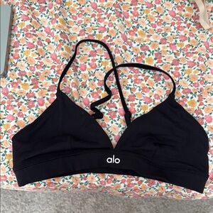 ALO Yoga Black Triangle Bralette sports bra size small